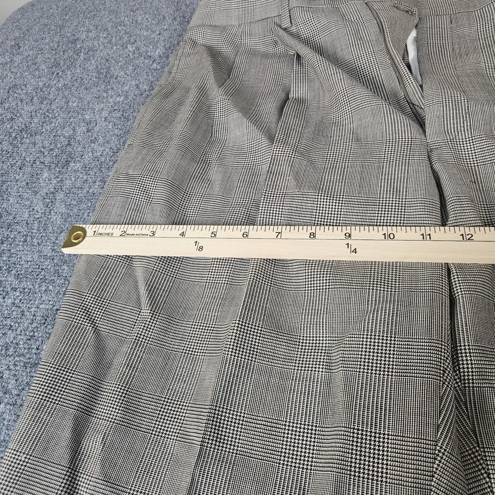 Lauren Ralph Lauren Pants Mens 33x30 Gray Plaid Dress Pants Classic Pleated
